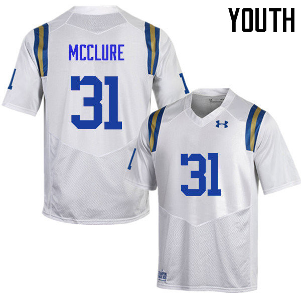 Youth #31 Will McClure UCLA Bruins Under Armour College Football Jerseys Sale-White